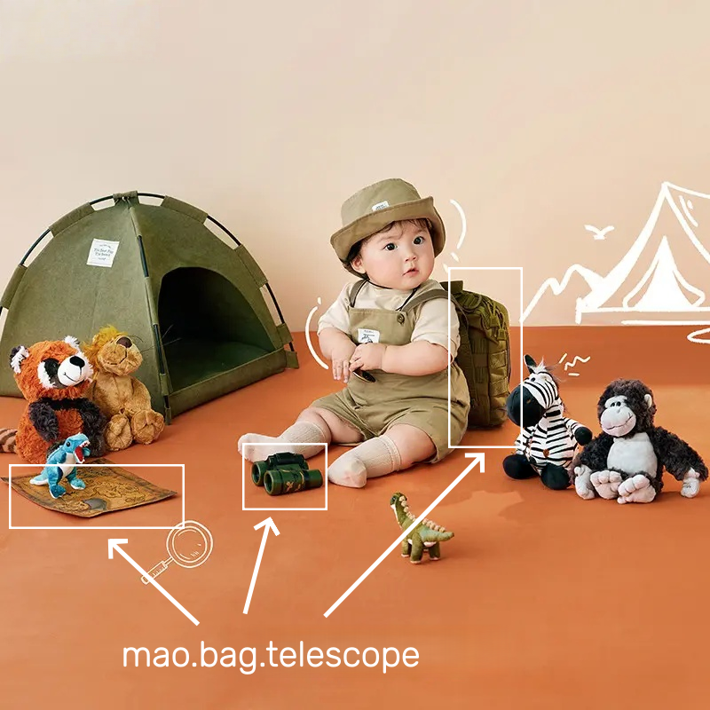 Map, Bag & Telescope